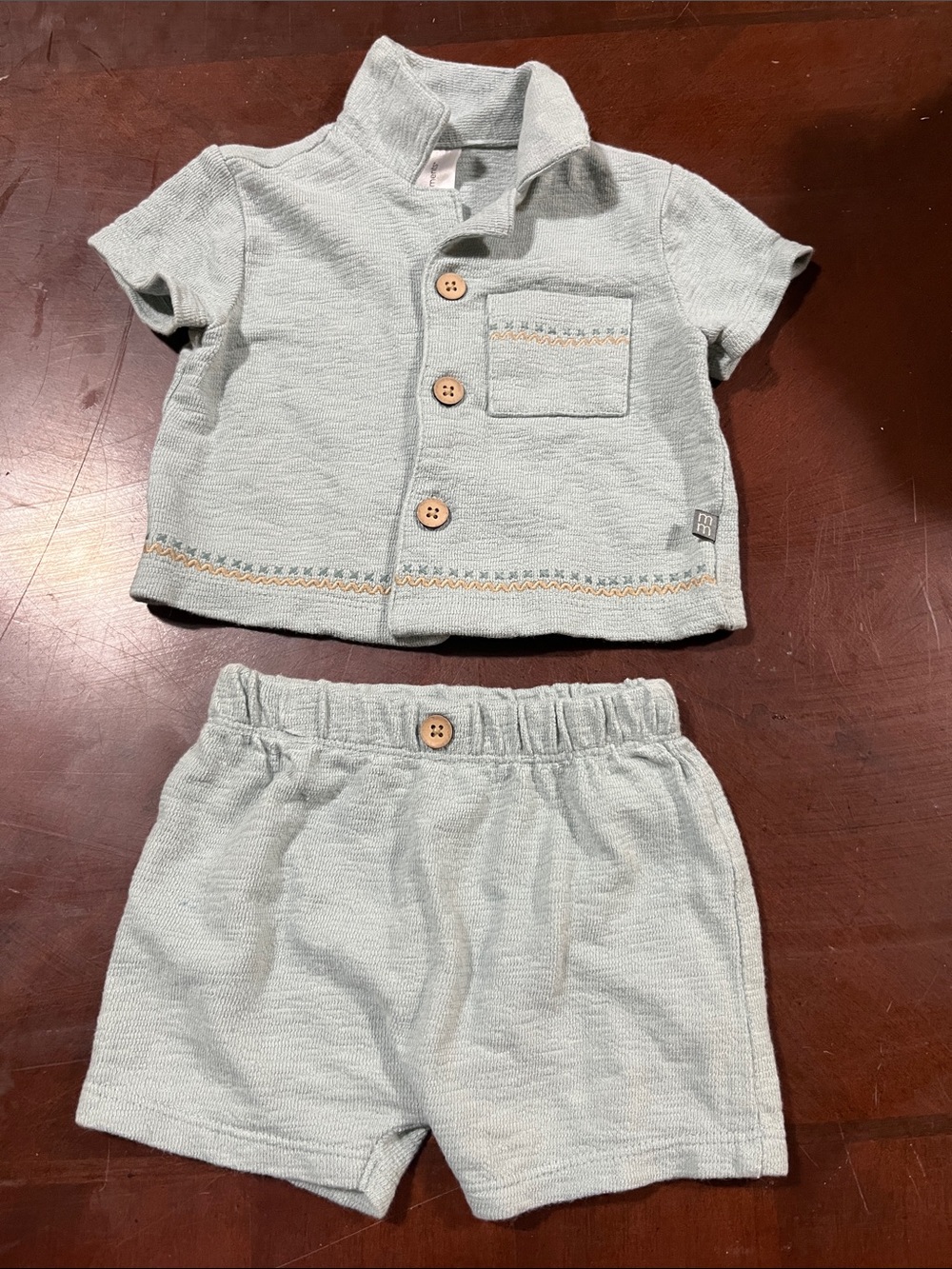 Baby Knit Two-Piece Set - Light Sage